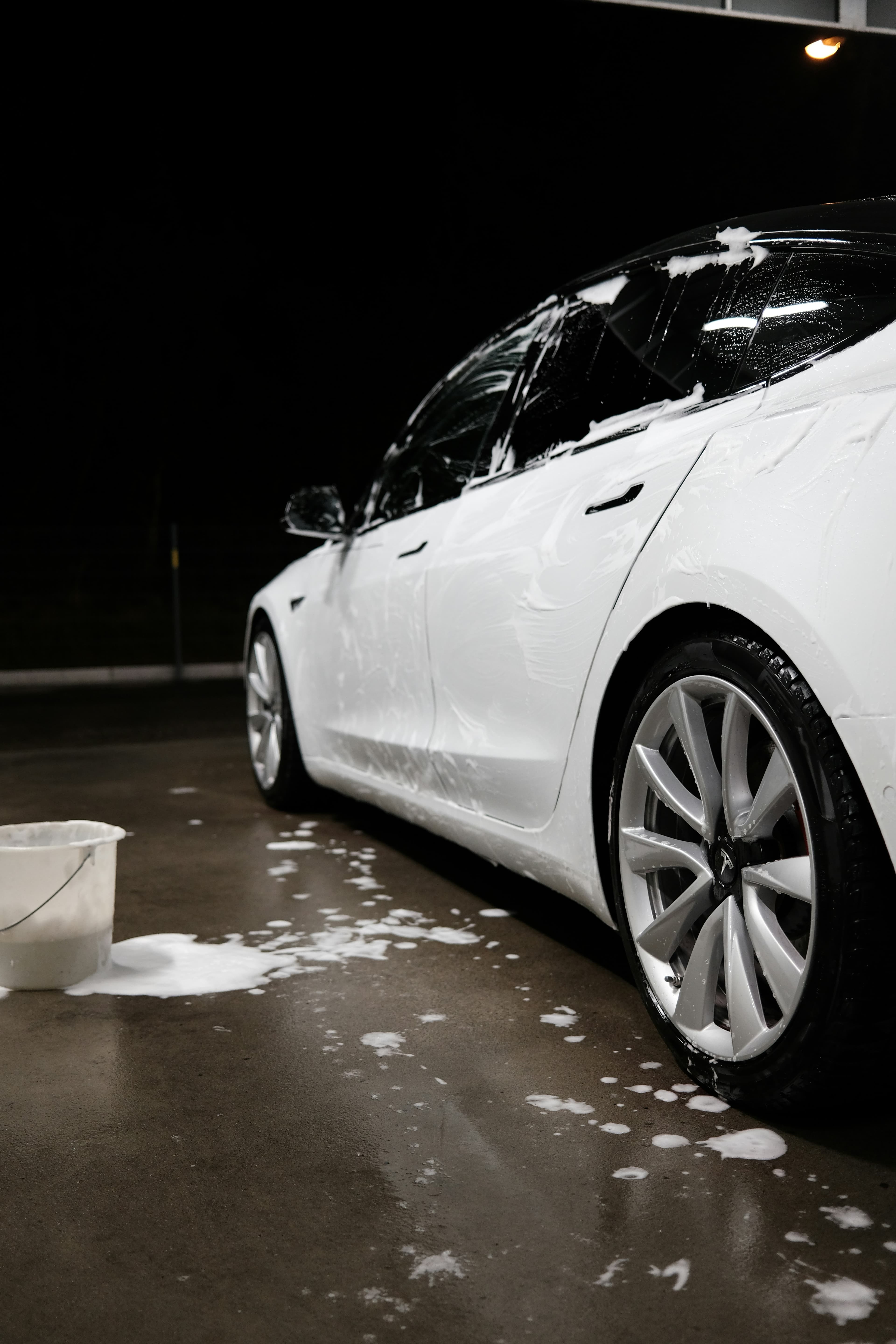 Close-up of shiny clean wheels